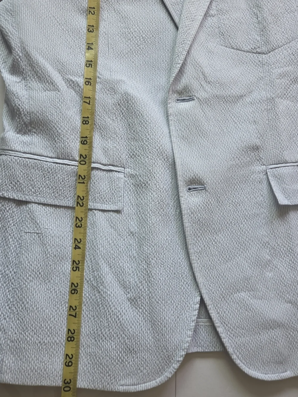 INC International Concepts Light Blue Seersucker Sport Coat